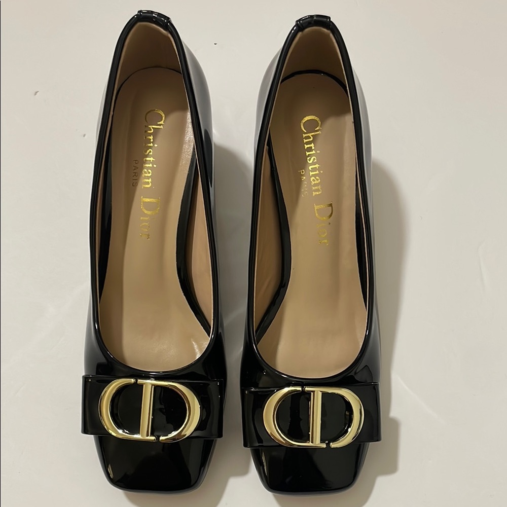 Dior Black Patent Leather Women's Shoes